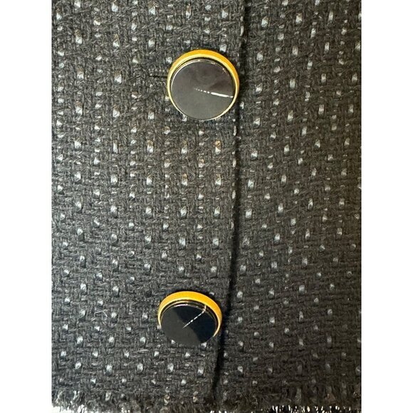 L Academie Skirt Women Large Black Tweed Fringe Hem A Line The Marla Mini NWT - Picture 5 of 10